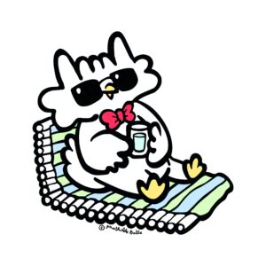 Illustration Vacances Hibou - Boutique Mathilde Dalle Créations - Tous droits réservés